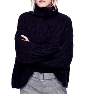 Free People Fluffy Fox Turtleneck Sweater